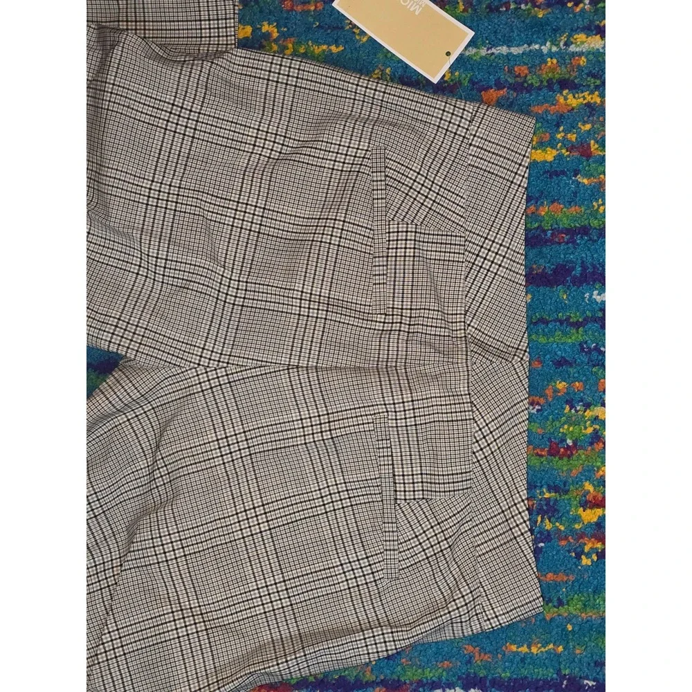 NWT MICHAEL KORS Women's Plaid Wool Blend Dress‎ Pants Size 00 Bone MSRP $195
